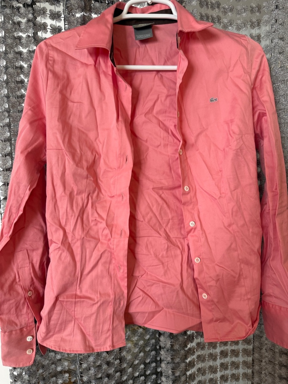 Lacoste Women's Coral Pink Button-Down Jacket